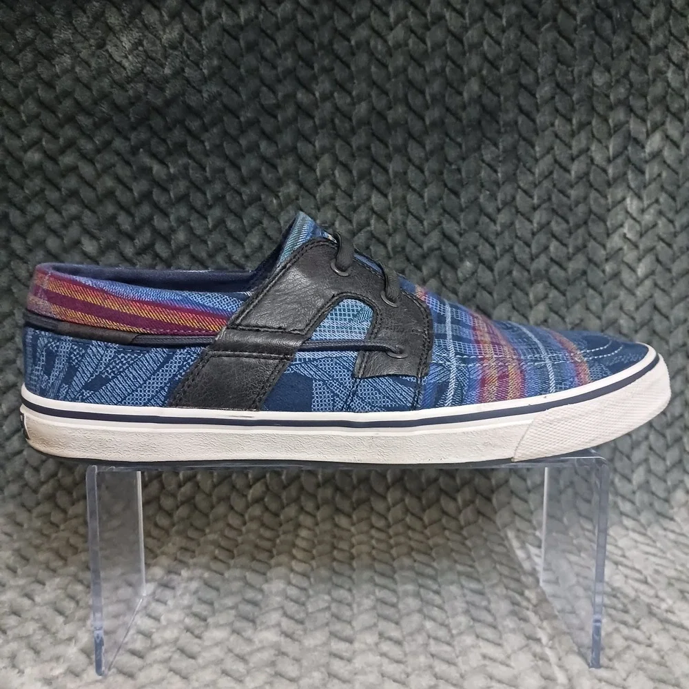 Tommy Bahama x Pendleton Men's Slip-On Boat Shoes Blue Plaid Size 10.5D